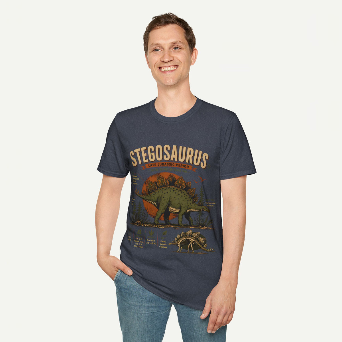 Stegosaurus Anatomy T-Shirt — Vintage Dinosaur Tee
