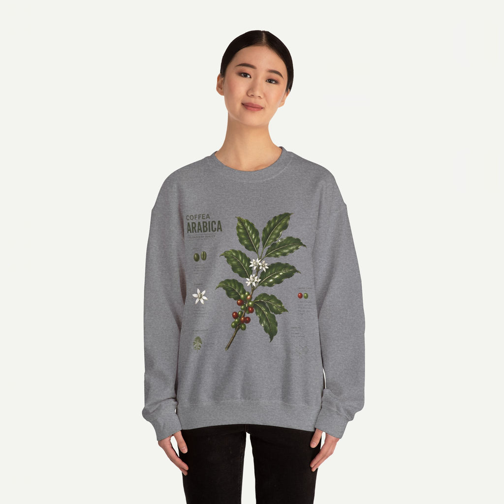 Coffee Arabica Botanical Print  Crewneck Sweatshirt
