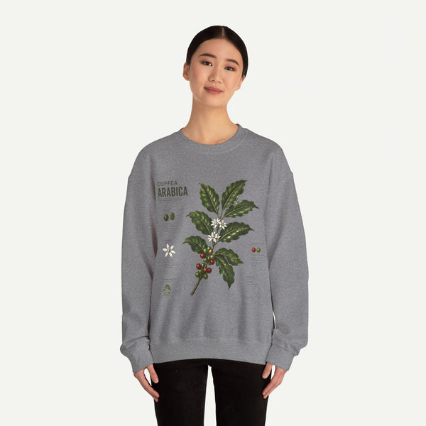 Coffee Arabica Botanical Print  Crewneck Sweatshirt