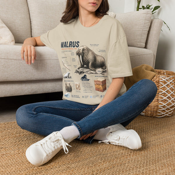 Walrus Anatomy T-Shirt — Illustrated Marine Mammal Facts Tee