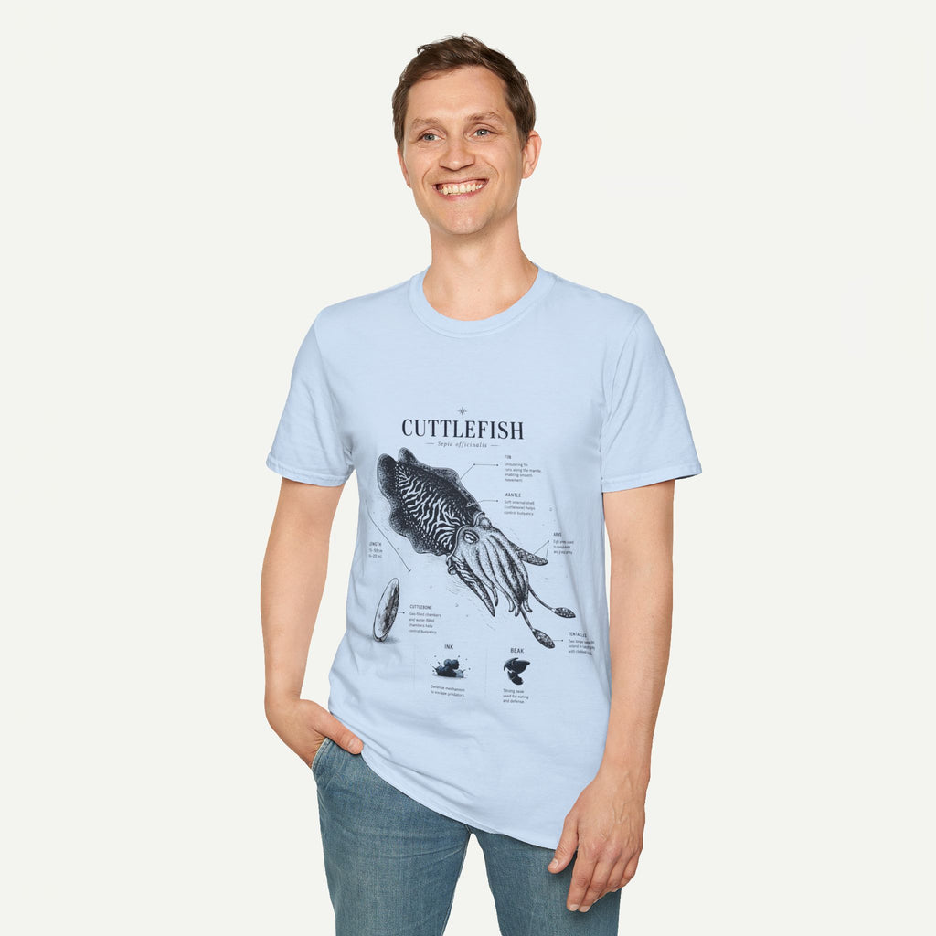 Cuttlefish Anatomy T-Shirt — Vintage Scientific Illustration Tee