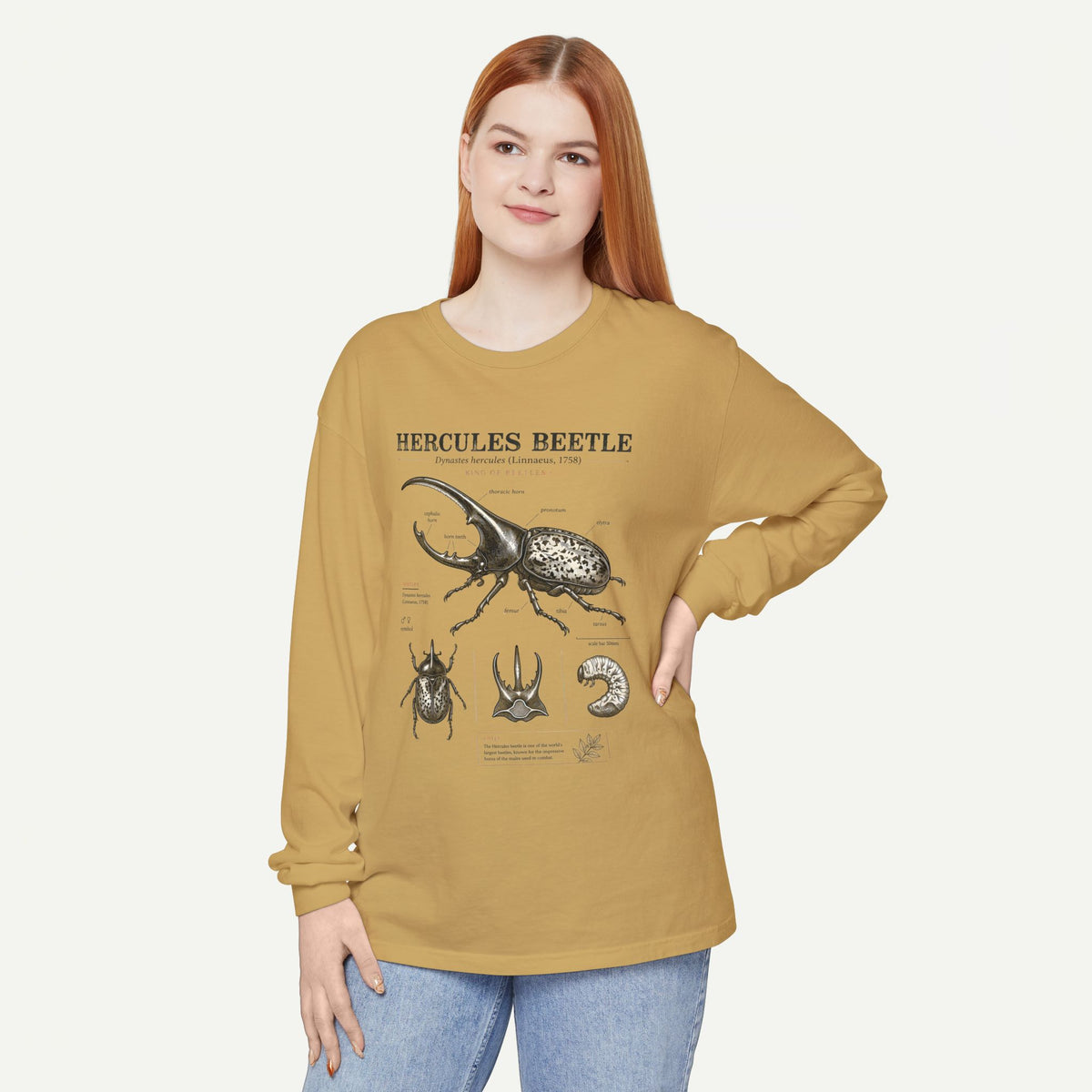 Hercules Beetle Anatomy Long Sleeve Tee
