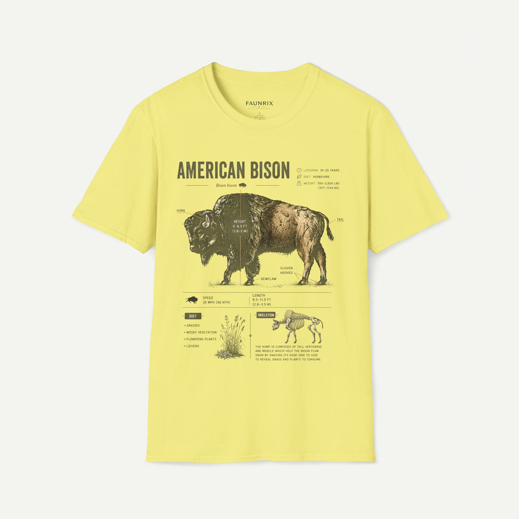 Vintage American Bison Anatomy T-Shirt