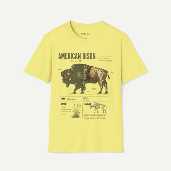 Vintage American Bison Anatomy T-Shirt