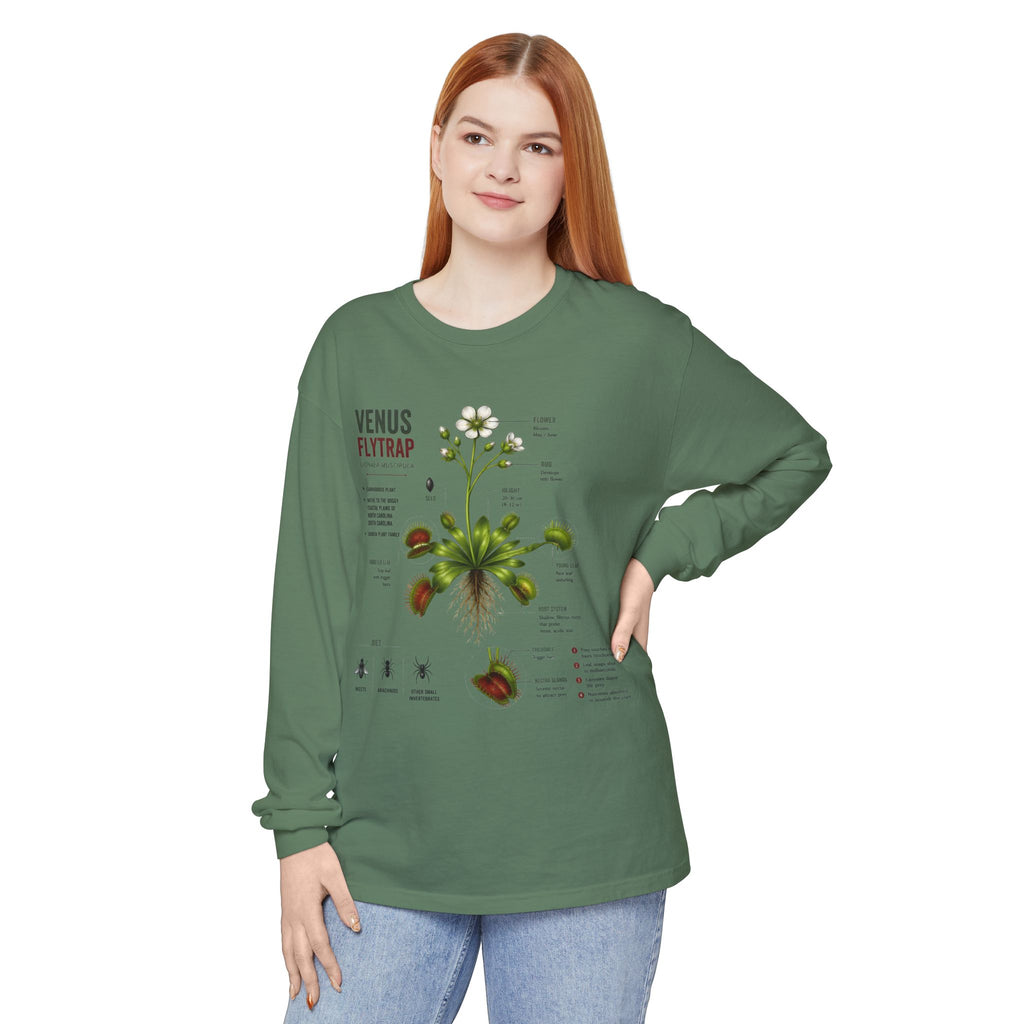 Venus Flytrap Anatomy Long Sleeve Tee — Botanical Science Shirt