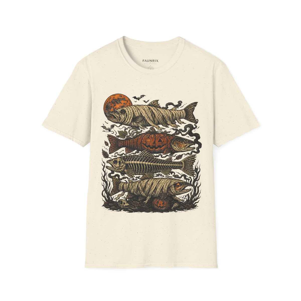 Halloween Pumpkin Fish T-Shirt — Spooky Koi Graphic Tee