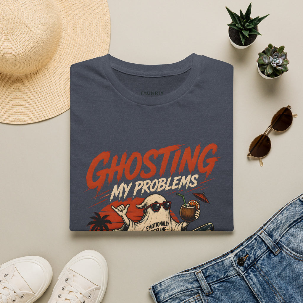 Ghosting My Problems T-Shirt — Funny Sloth Vacation Graphic Tee