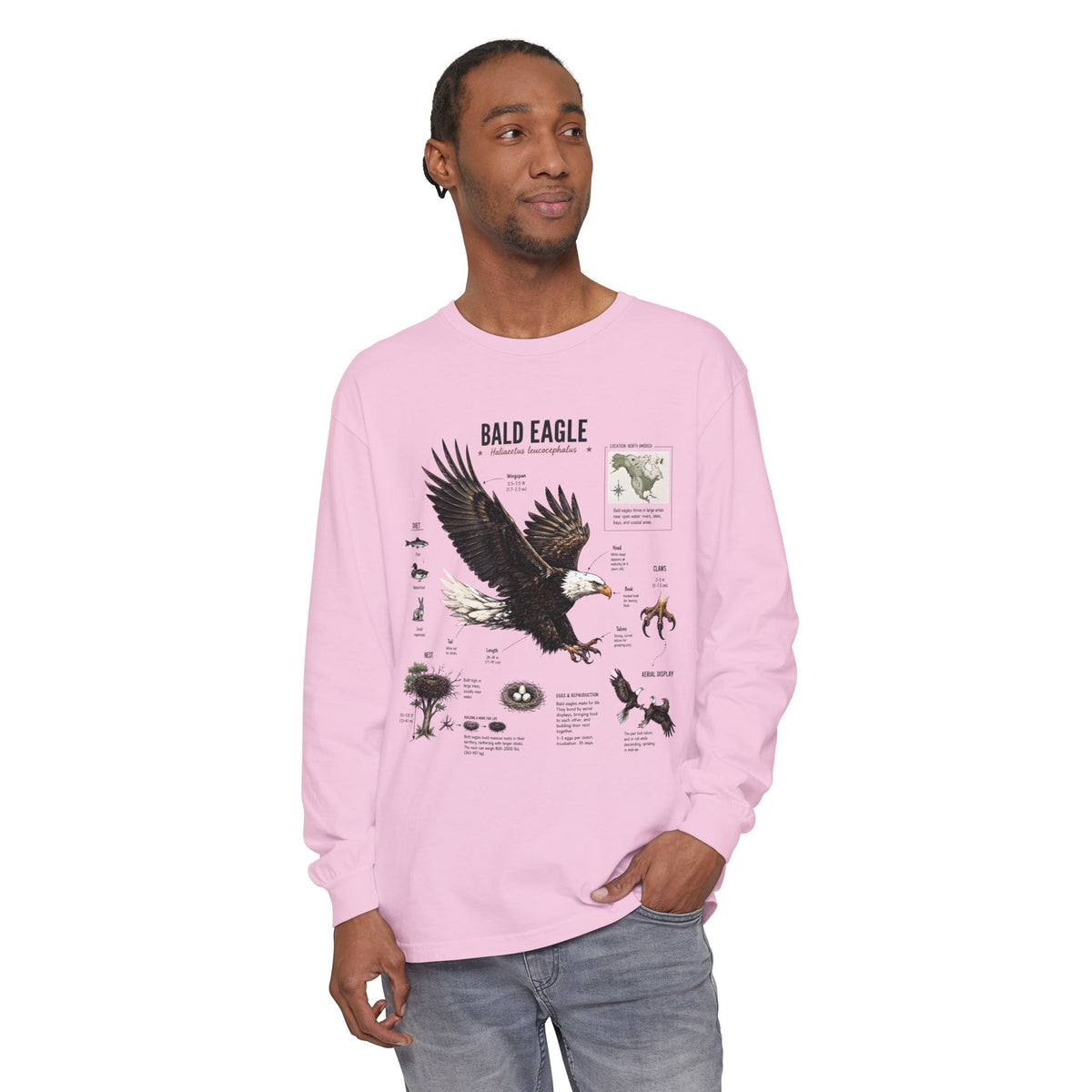Bald Eagle Anatomy Long Sleeve Tee