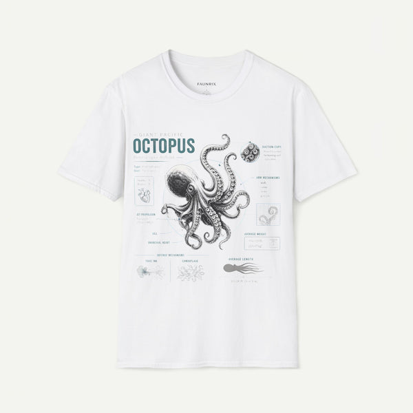 Octopus Anatomy Tee — Vintage Marine Illustration T-Shirt