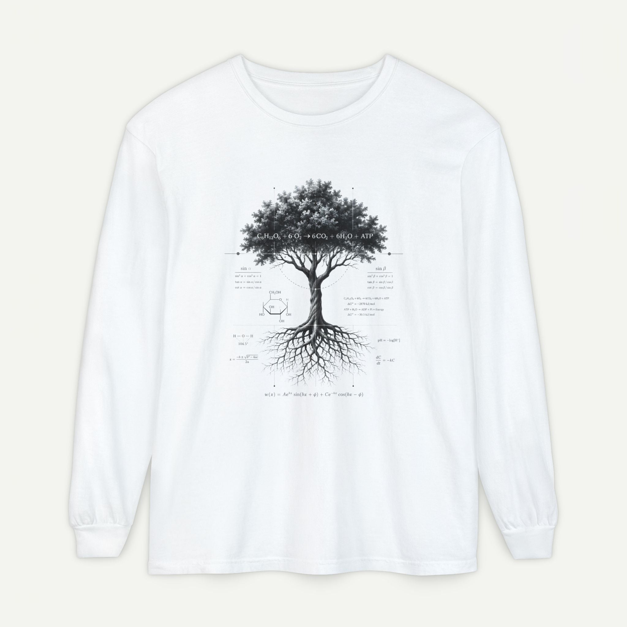 Long Sleeve T-Shirt — Botanical Tree of Life Illustration Secondary image