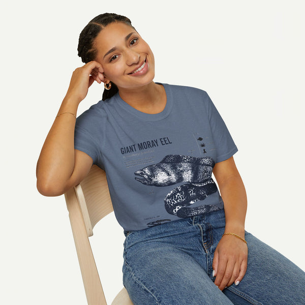 Moray Eel Anatomy Graphic T-Shirt — Vintage Scientific Illustration Tee