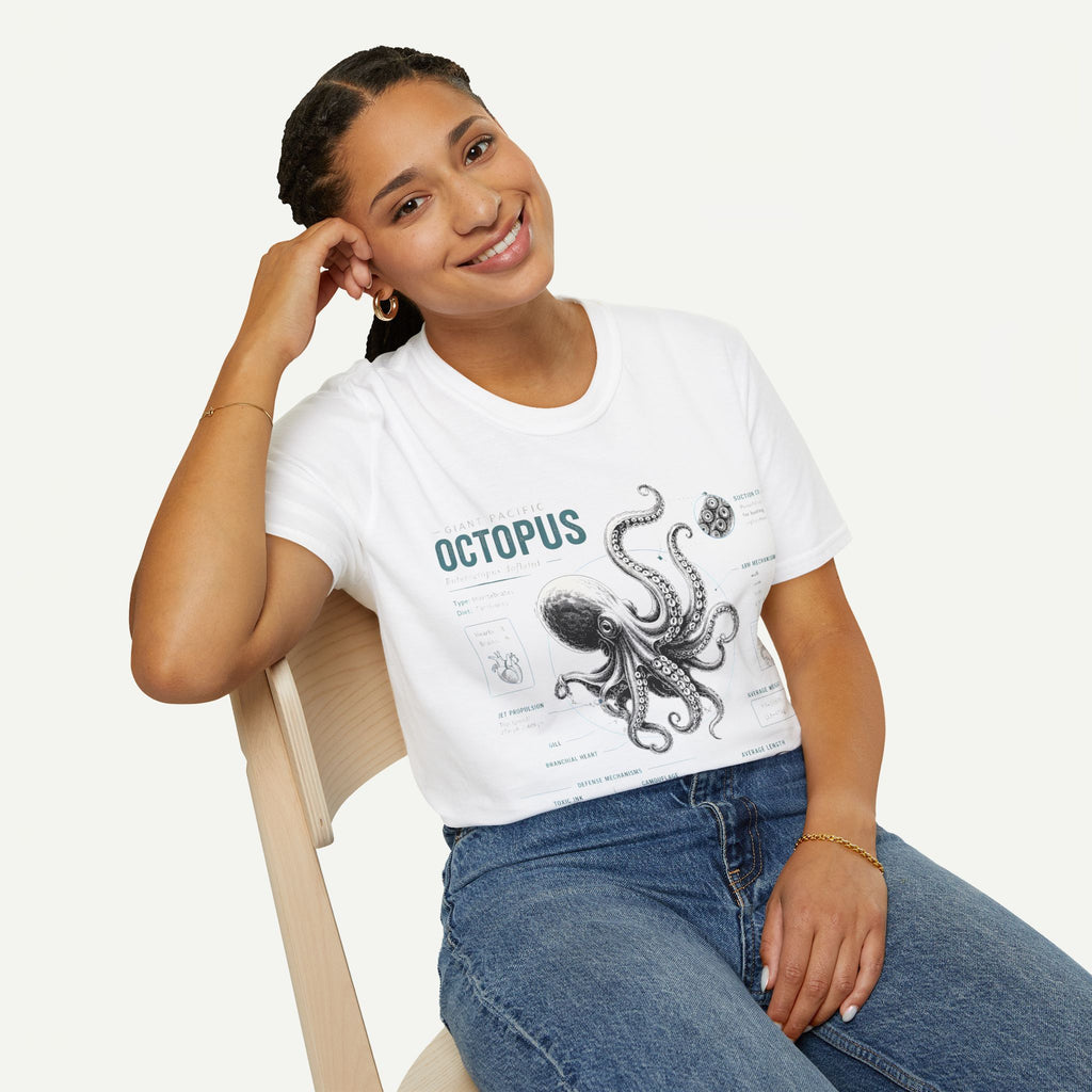 Octopus Anatomy Tee — Vintage Marine Illustration T-Shirt
