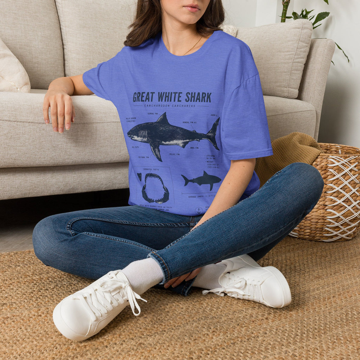 Great White Shark Anatomy T-shirt