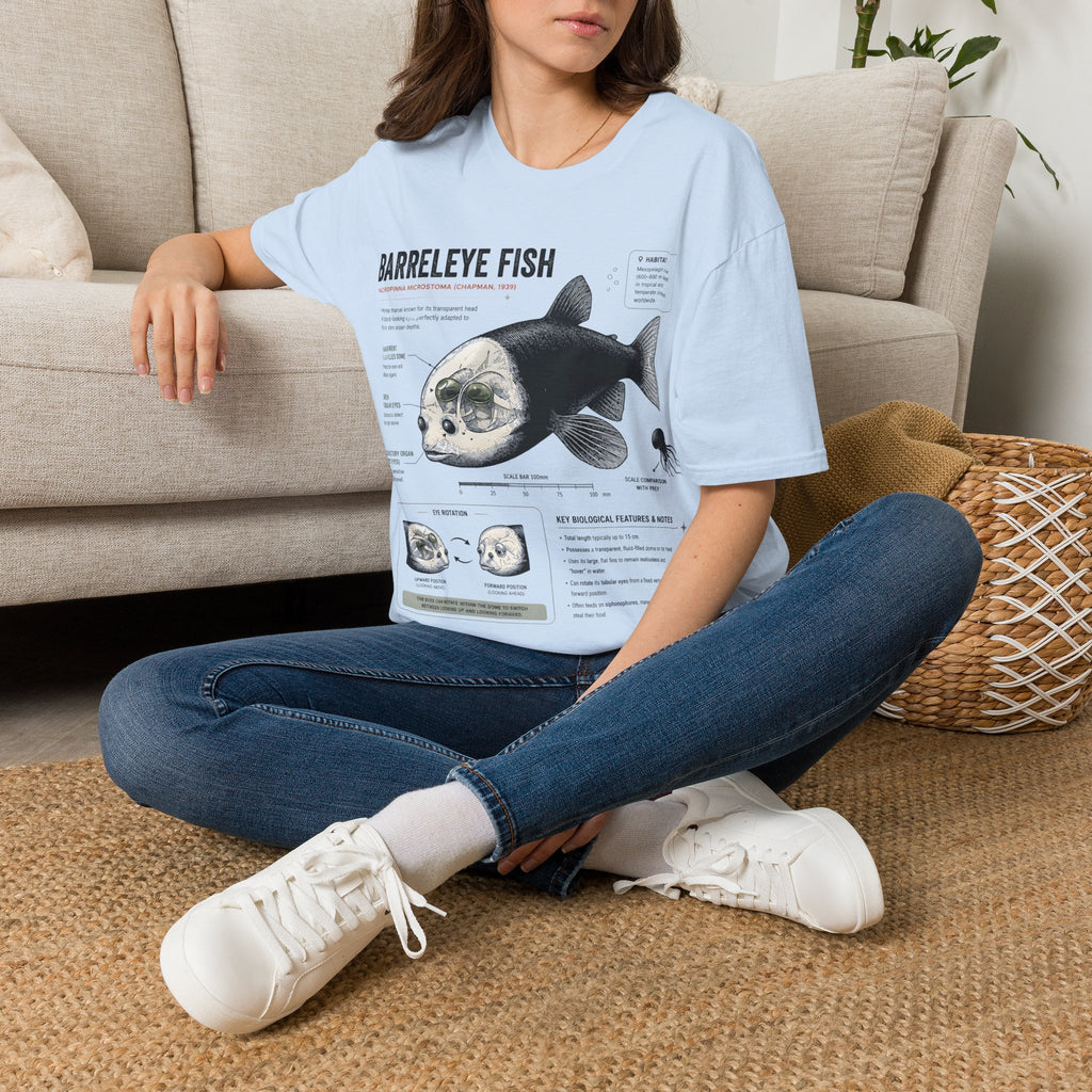 Barreleye Fish Anatomy T-Shirt — Deep Sea Biology Graphic Tee