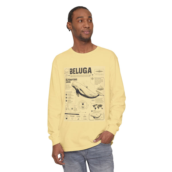 Beluga Whale Anatomy Long Sleeve Tee