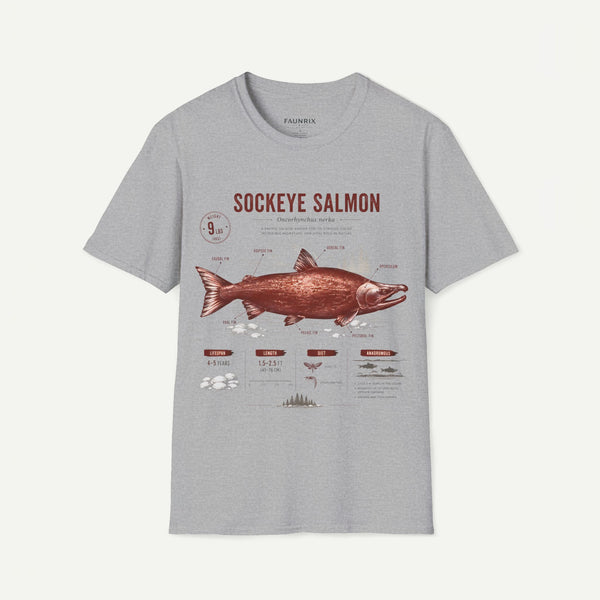 Sockeye Salmon T-Shirt — Vintage Fish Anatomy Tee