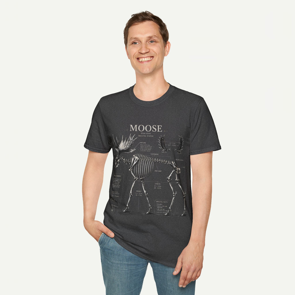 Moose Skeleton Anatomy T-Shirt — Vintage Natural History Graphic Tee