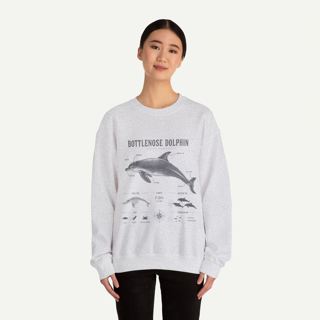 Bottlenose Dolphin Sweatshirt – Marine Life Educational Graphic