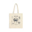 Blue Crab Anatomy Canvas Tote Bag — Nautical Vintage Seafood Diagram Shopper