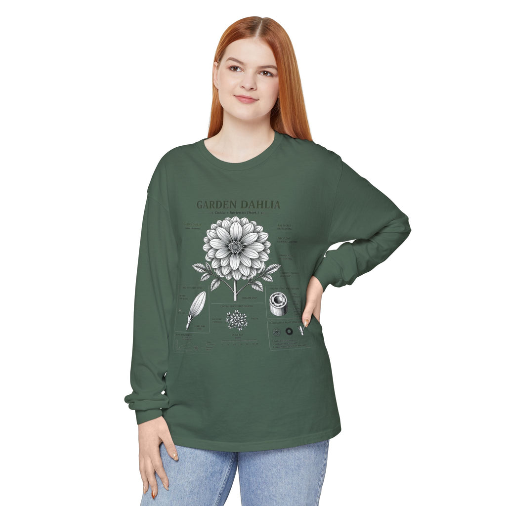 Garden Dahlia Botanical Long Sleeve Tee