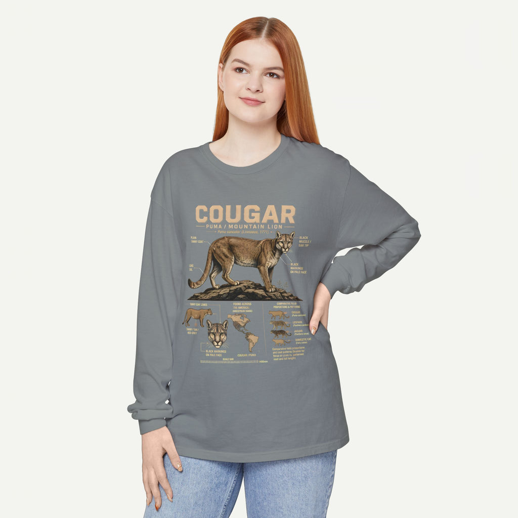 Cougar Wildlife Anatomy Long Sleeve Tee