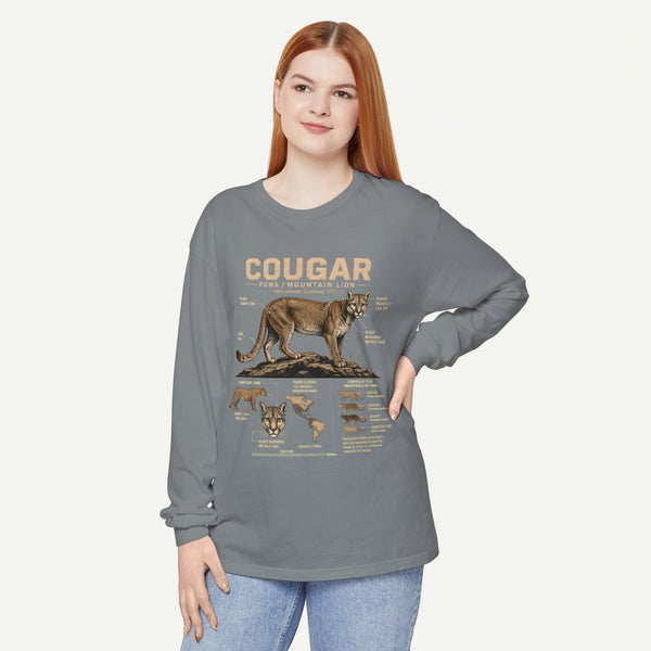 Cougar Wildlife Anatomy Long Sleeve Tee