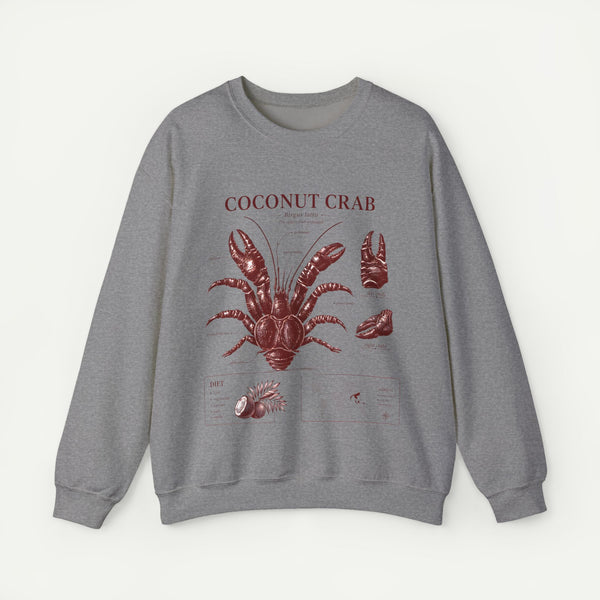 Coconut Crab Anatomy Crewneck Sweatshirt