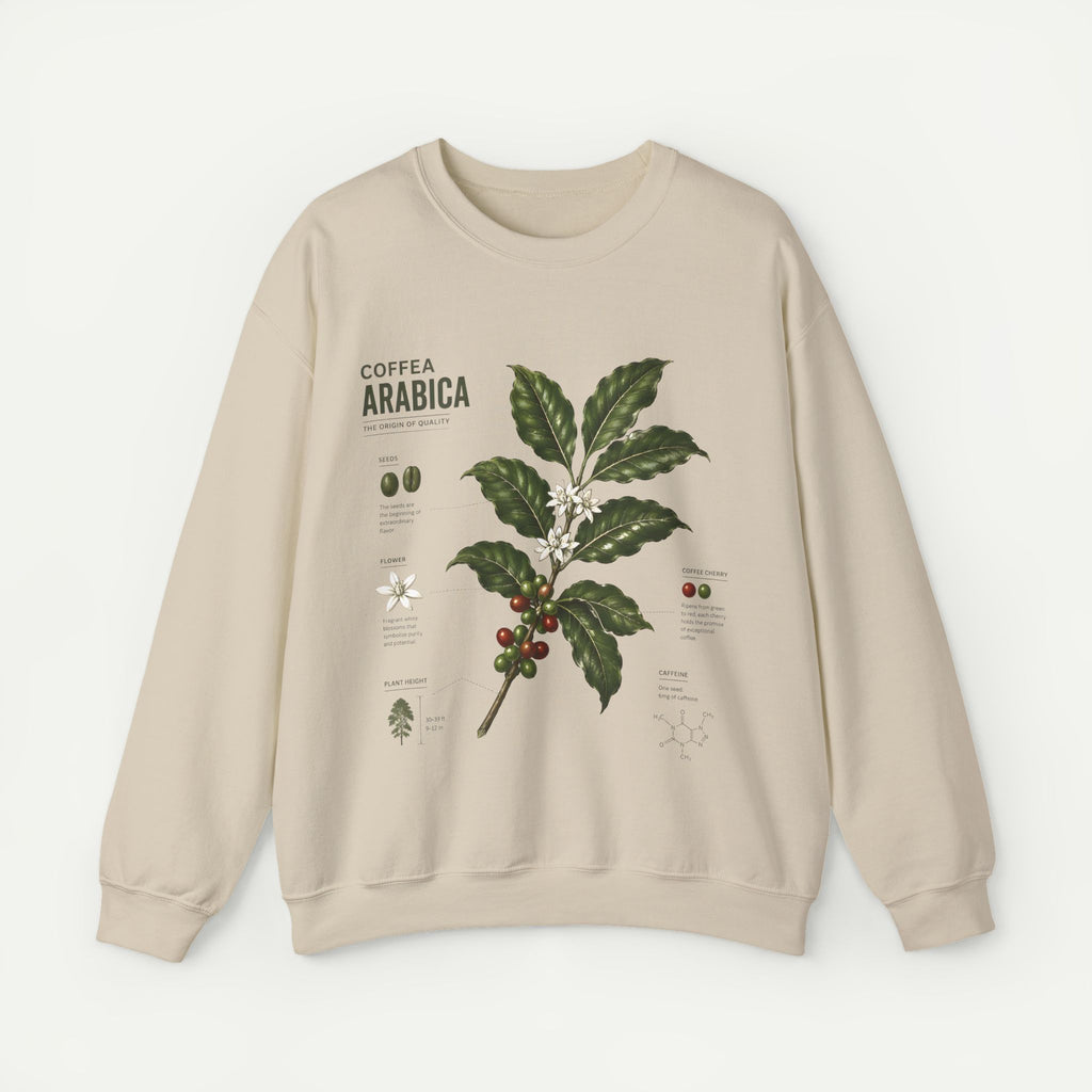 Coffee Arabica Botanical Print  Crewneck Sweatshirt
