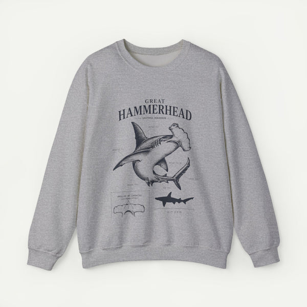 Hammerhead Shark Sweatshirt – Great Hammerhead Illustration