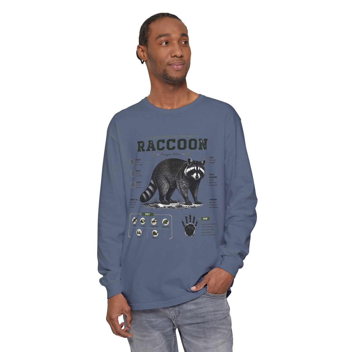 Raccoon Anatomy Long Sleeve Tee