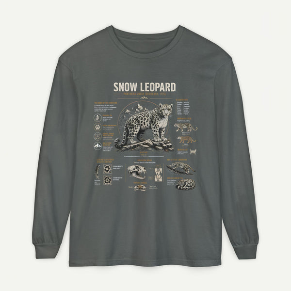 Snow Leopard Anatomy Long Sleeve Tee