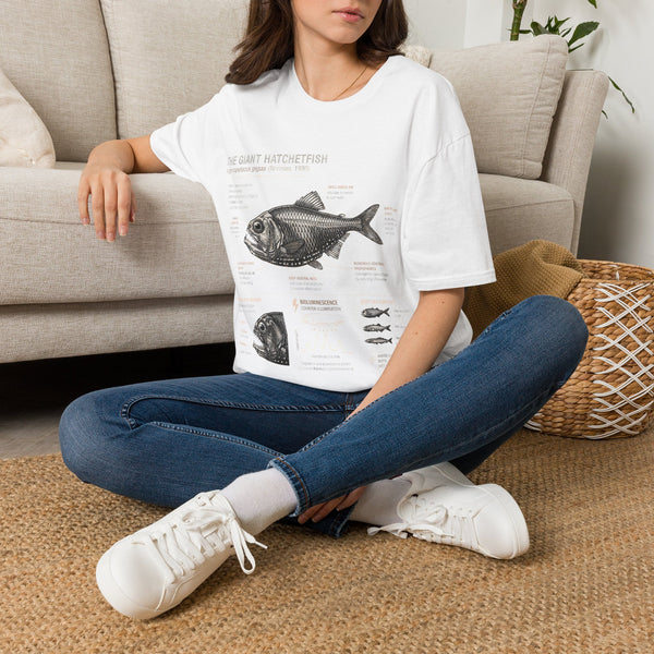 Hatchetfish Anatomy T-Shirt — Vintage Scientific Fish Diagram Tee
