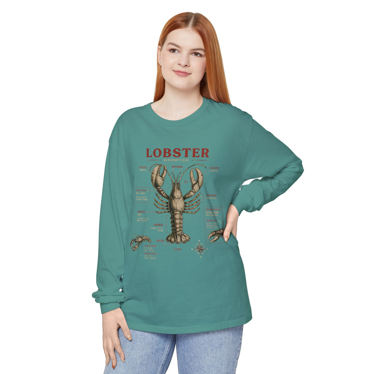 Lobster Anatomy Long Sleeve Tee