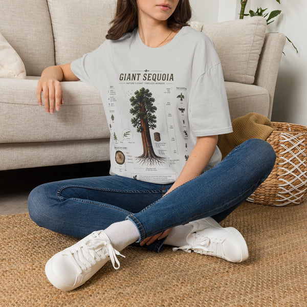 Giant Sequoia Anatomy T-Shirt — Botanical Tree Illustration Tee