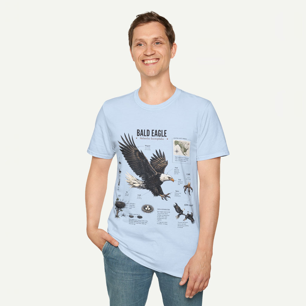 Bald Eagle Anatomy Field Guide T-Shirt