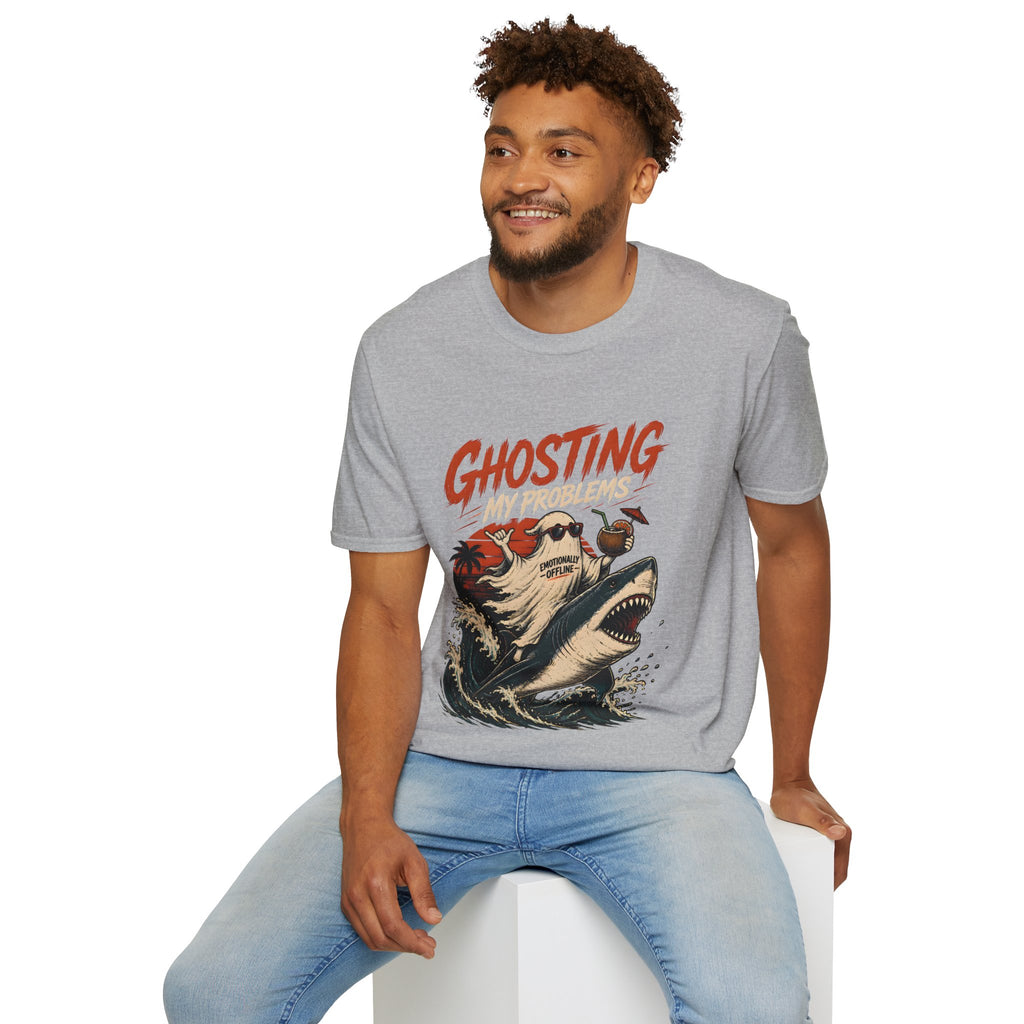 Ghosting My Problems T-Shirt — Funny Sloth Vacation Graphic Tee