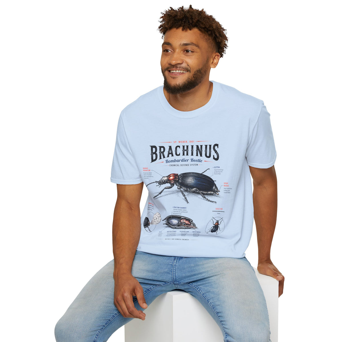 Brachinus Bombardier Beetle Anatomy T-Shirt — Vintage Entomology Graphic Tee