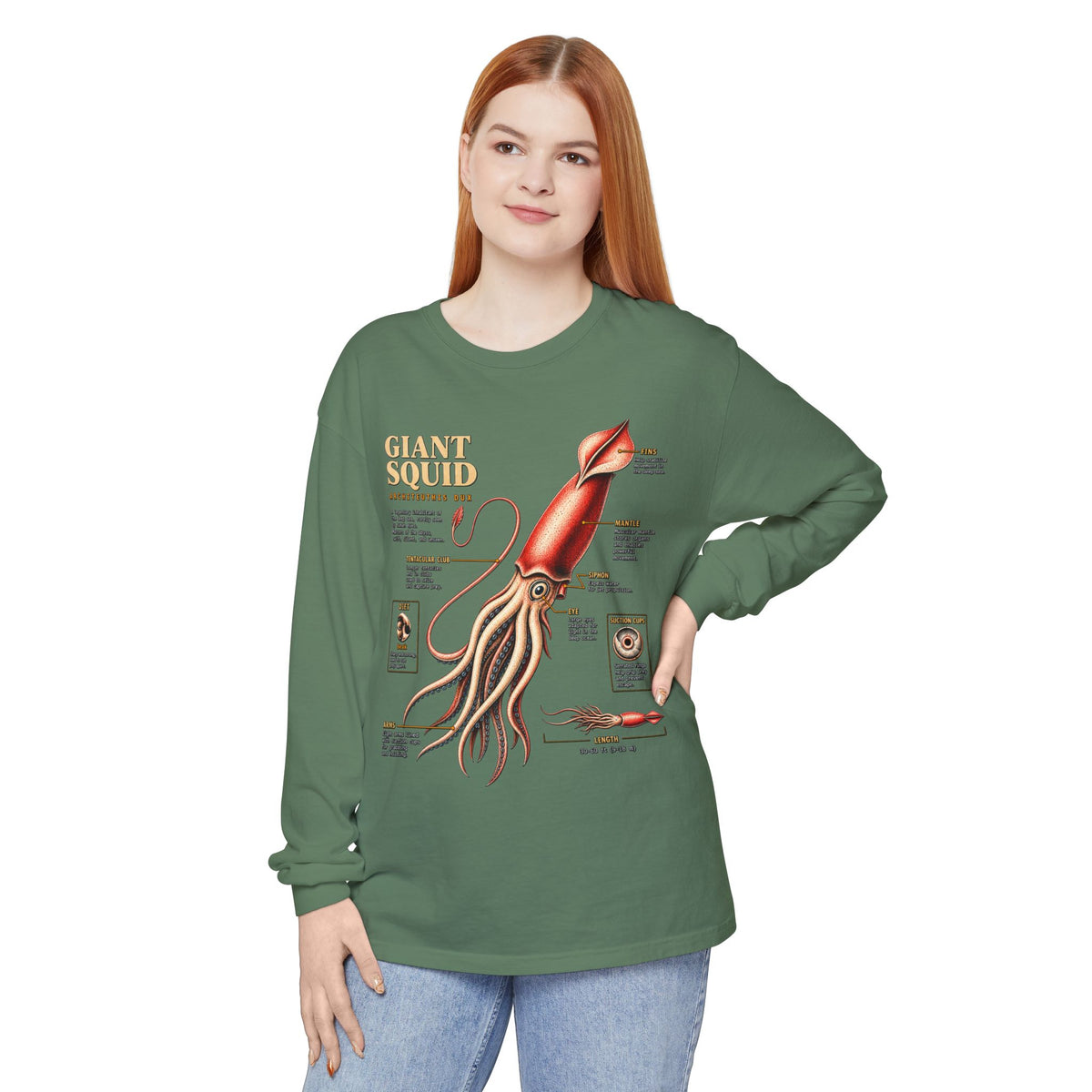 Giant Squid Anatomy Long Sleeve Tee