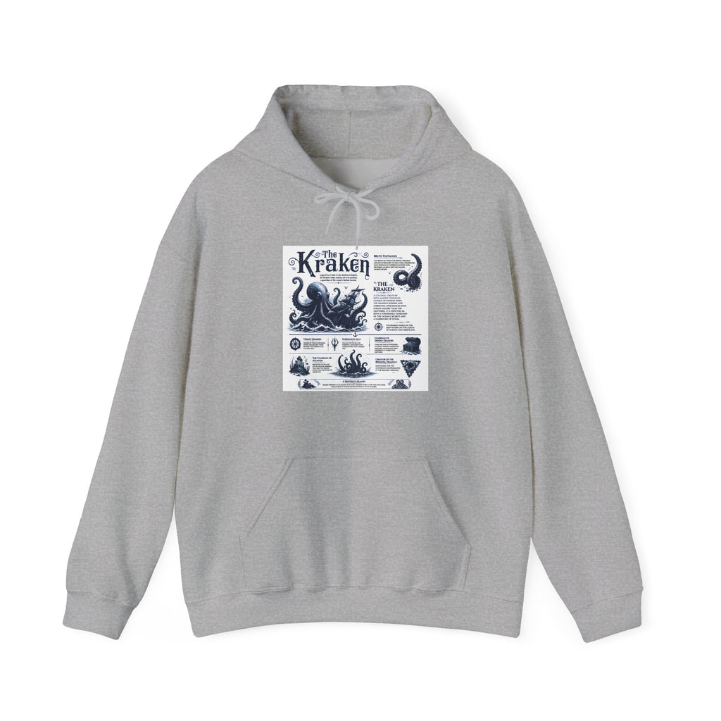 Kraken Nautical Hoodie – Vintage Sea Monster Diagram Sweatshirt