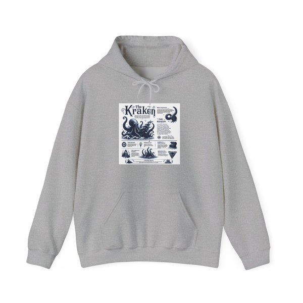 Kraken Nautical Hoodie – Vintage Sea Monster Diagram Sweatshirt