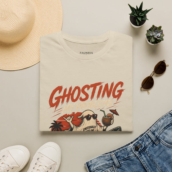Ghosting My Problems T-Shirt — Funny Sloth Vacation Graphic Tee