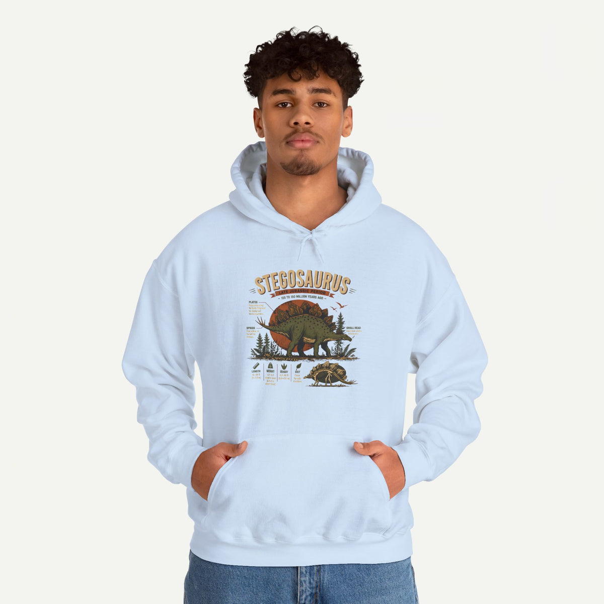 Stegosaurus Vintage Anatomy Hoodie – Retro Dino Nature Sweatshirt