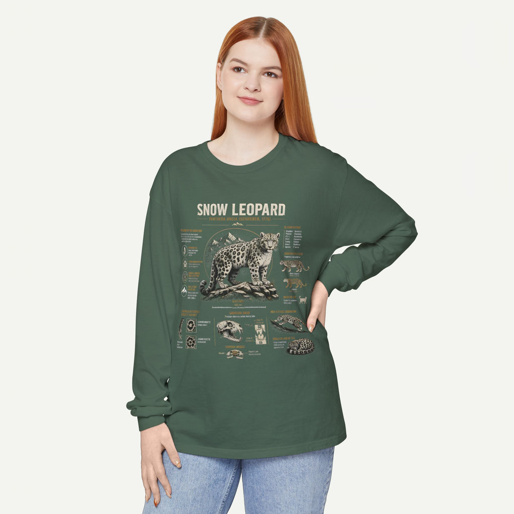 Snow Leopard Anatomy Long Sleeve Tee