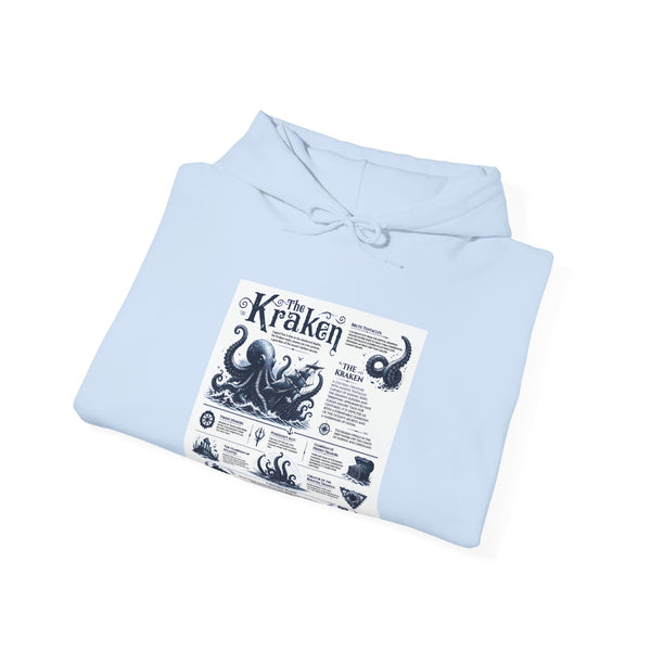 Kraken Nautical Hoodie – Vintage Sea Monster Diagram Sweatshirt