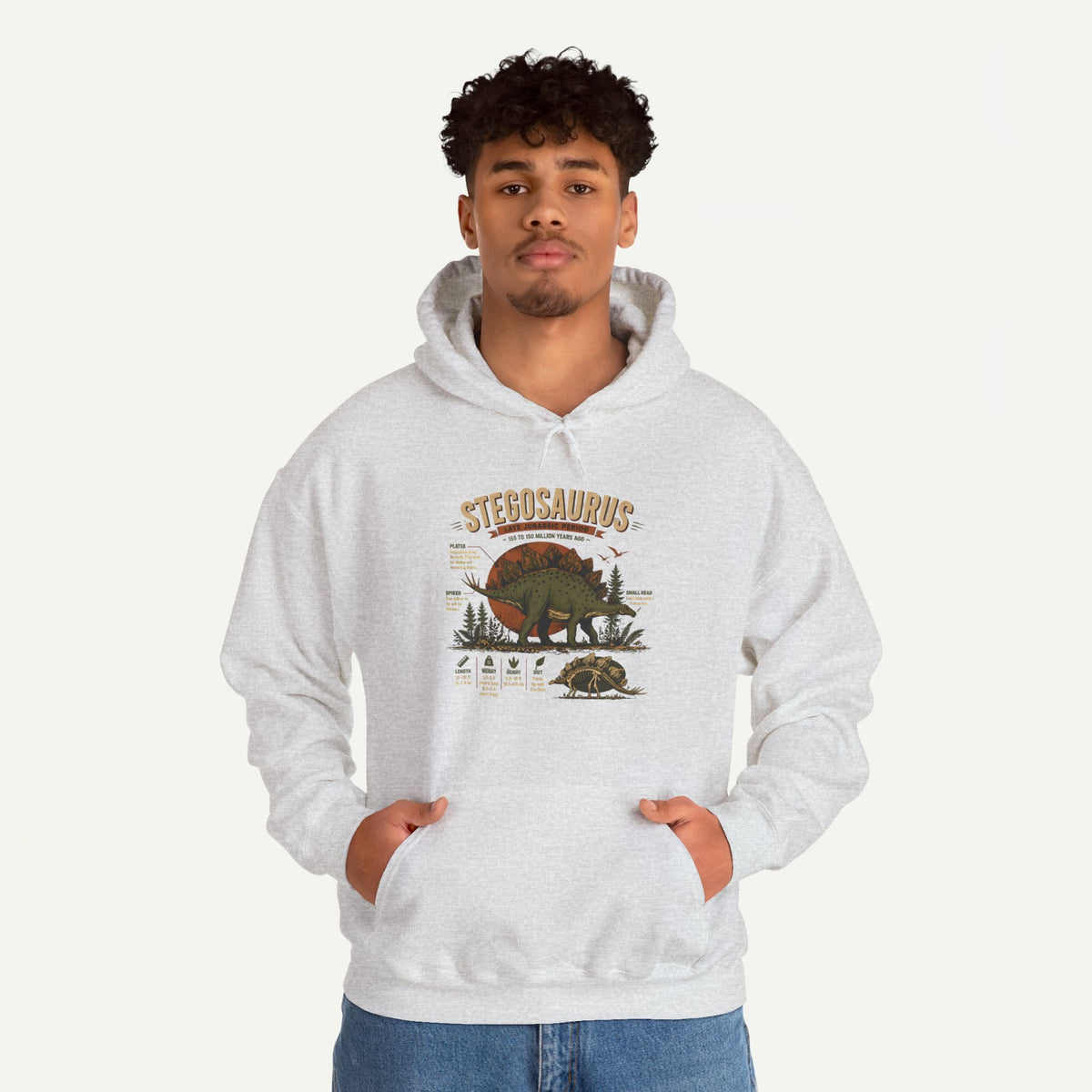 Stegosaurus Vintage Anatomy Hoodie – Retro Dino Nature Sweatshirt