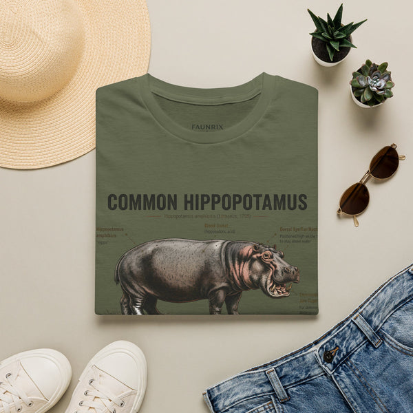 Common Hippopotamus Anatomy T-Shirt — Vintage Natural History Hippo Tee