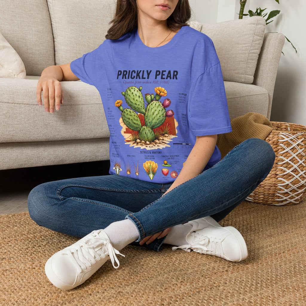 Prickly Pear Botanical T-Shirt — Vintage Cactus Illustration Tee