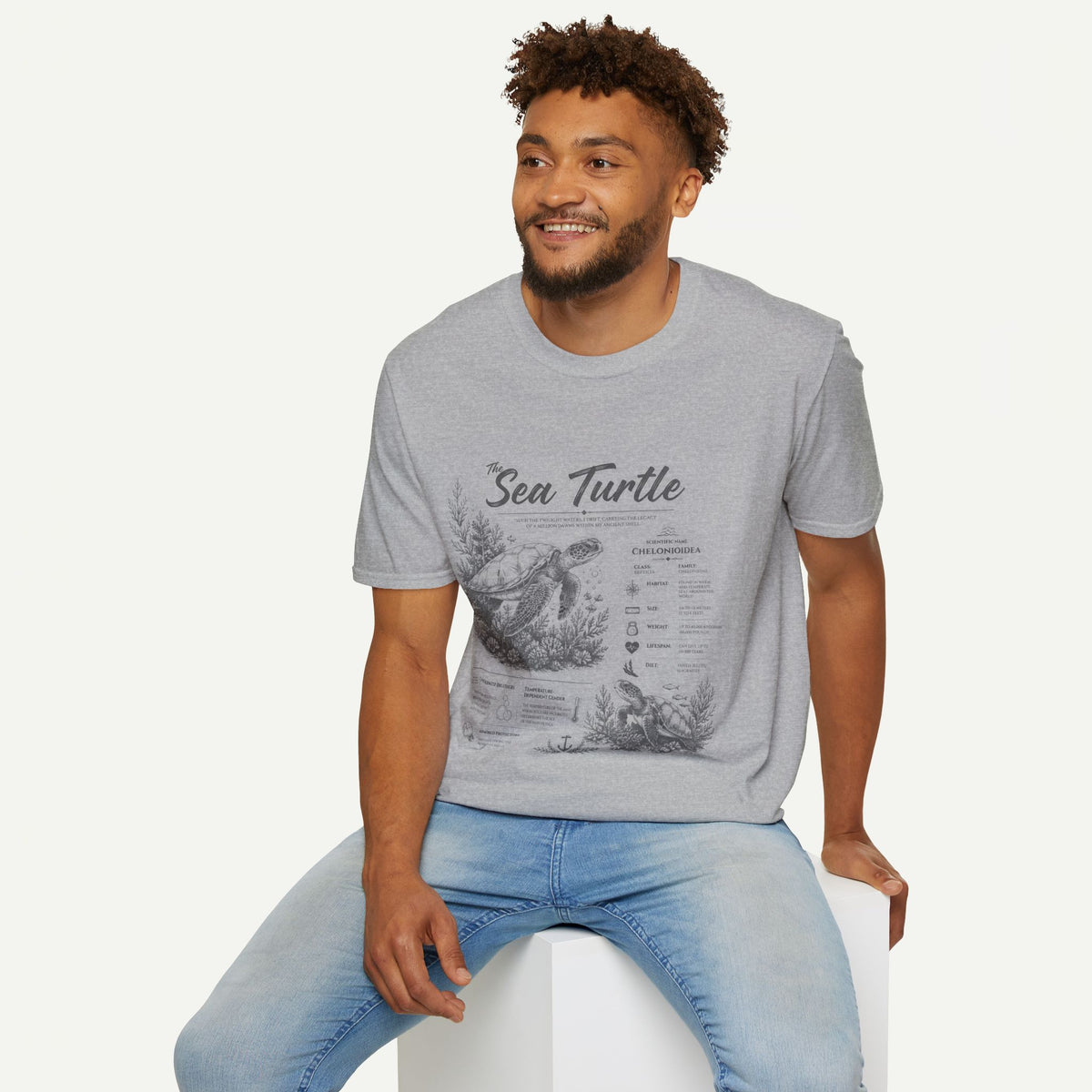 Sea Turtle Anatomy T-Shirt — Vintage Marine Illustration Tee