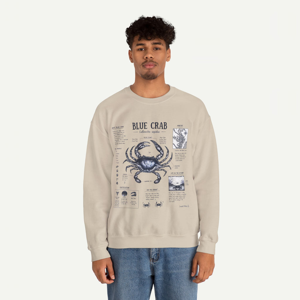 Blue Crab Anatomy Sweatshirt