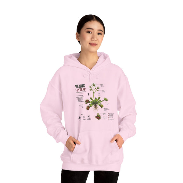 Venus Flytrap Botanical Hoodie – Illustrated Carnivorous Plant Guide